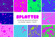 Splatter Spray Seamless Patterns