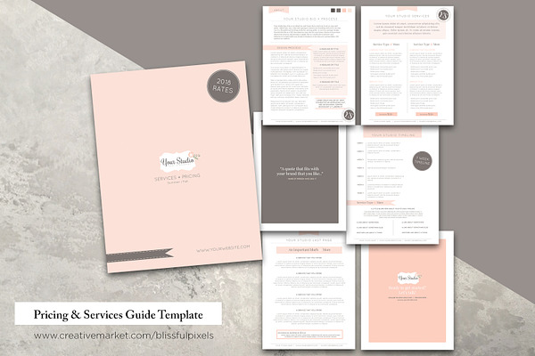 Pricing and Services Template PSD