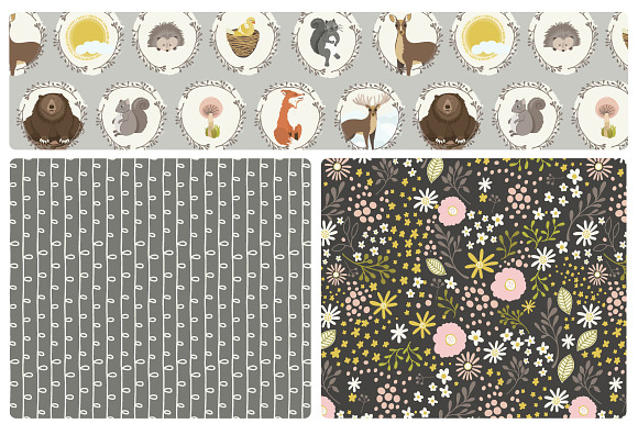 Woodland Seamless Pattern Repeats in Patterns - product preview 3