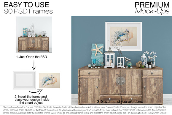Frames Set - Coastal Style in Print Mockups - product preview 10