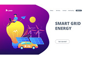Smart grid energy landing page.