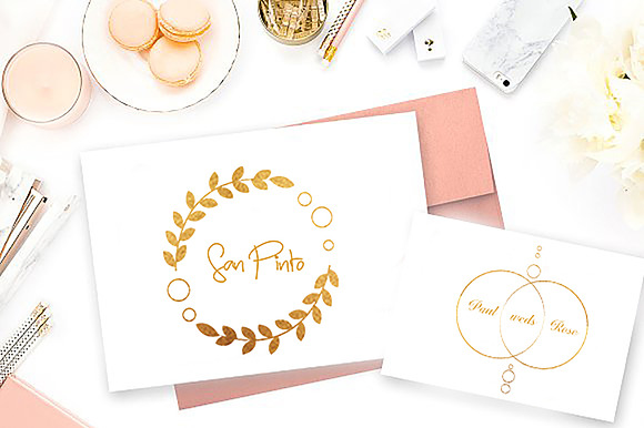 Wedding Logo Creator - Golden in Logo Templates - product preview 4