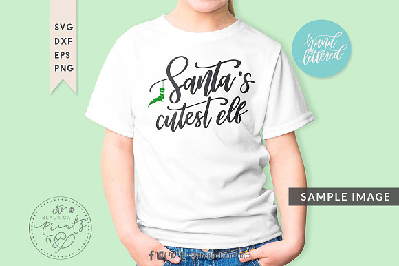 Santa's cutest Elf SVG DXF EPS PNG in Illustrations - product preview 2