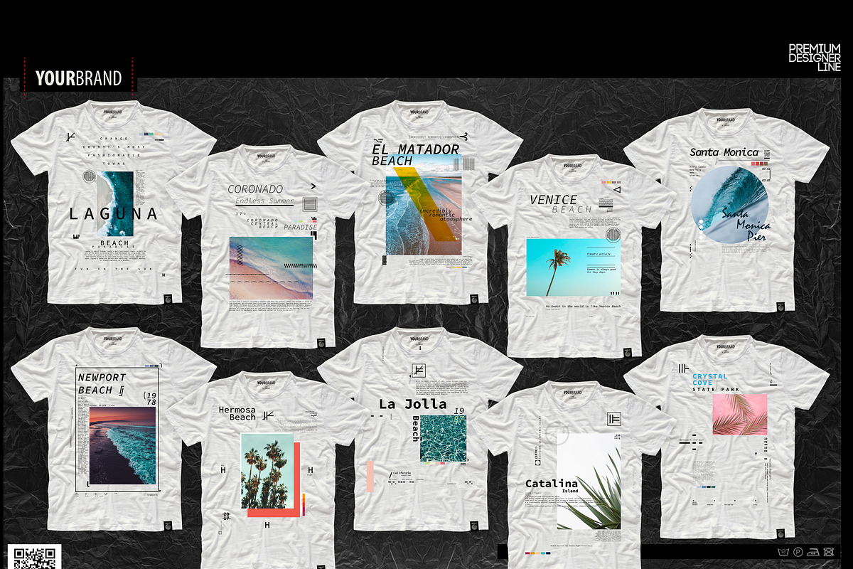 Summer Tee's Graphic Set // Editable in Illustrations - product preview 8