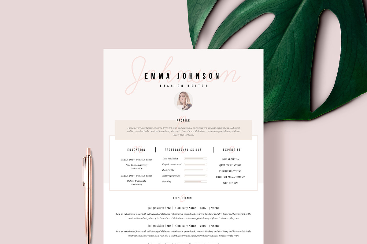 Resume Template "Champs-Élysées" in Resume Templates - product preview 8