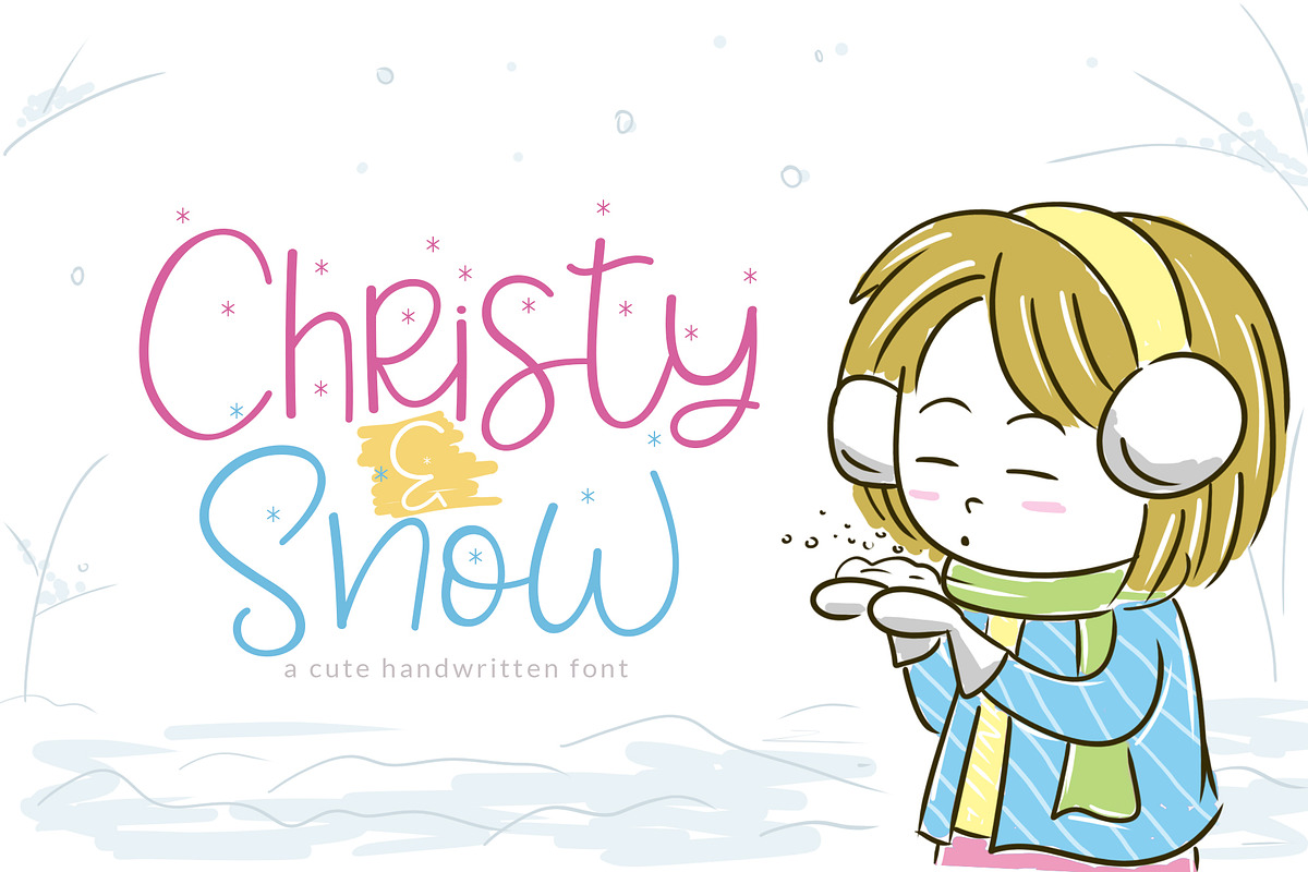 Christy & Snow in Script Fonts - product preview 8