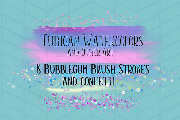 8 Brush Strokes in Bubblegum Unicorn in Textures - product preview 1
