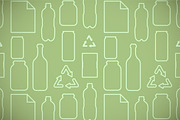 Recycle waste green seamless pattern