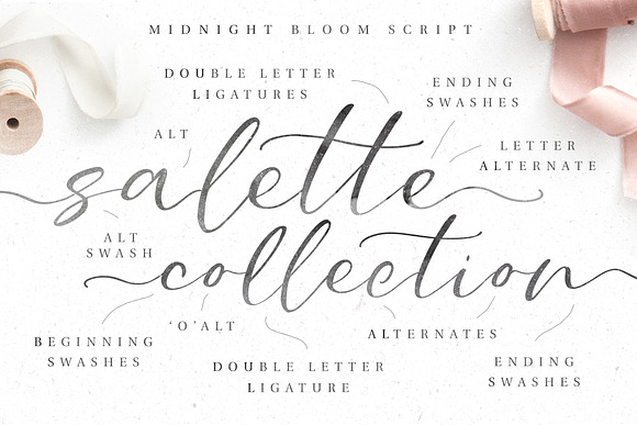 Midnight Bloom Script +18 Free Logos in Script Fonts - product preview 1