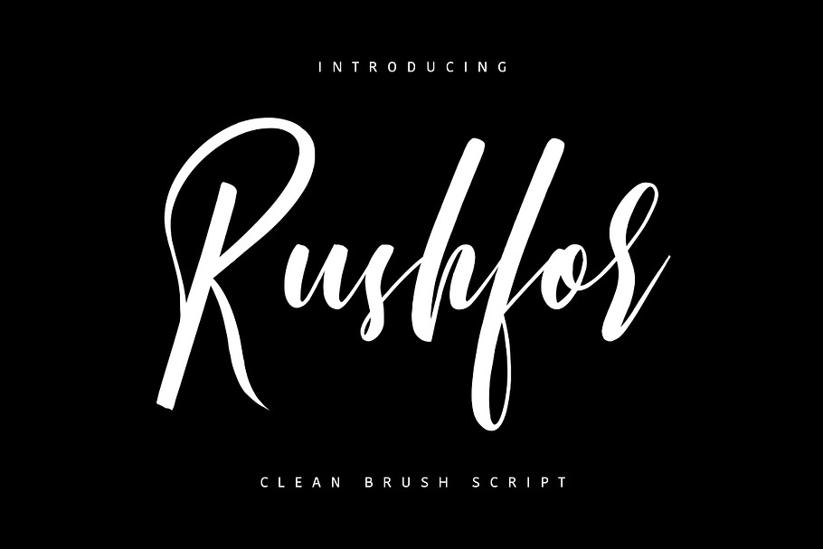 Rushfor - Clean Brush Script in Script Fonts - product preview 8