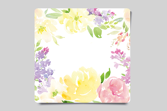 Greeting card and flower pattern in Card Templates - product preview 3