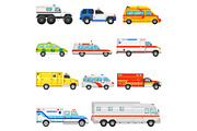 Emergency vehicle vector ambulance