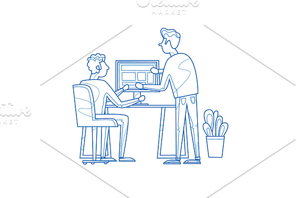 Teamwork, office life, business. in Illustrations - product preview 3