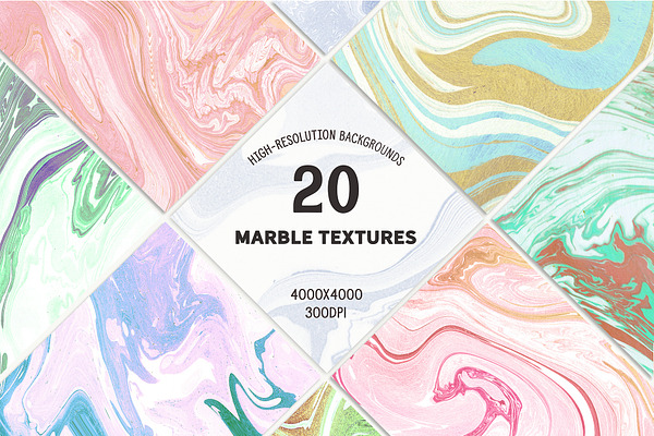 20 Marble Textures Backgrounds