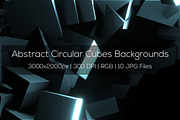 Abstract Circular Cubes Backgrounds