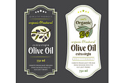 Set of Labels for Olive Oils