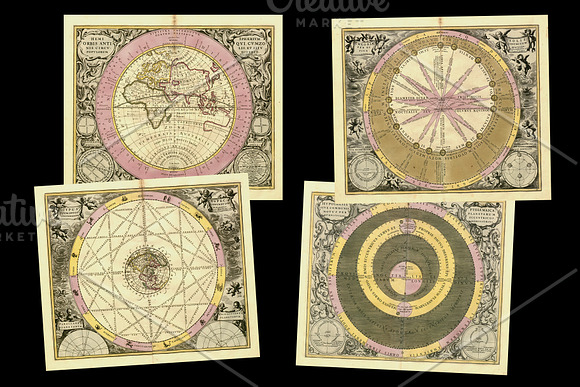 Antique Celestial Charts & Maps in Textures - product preview 5
