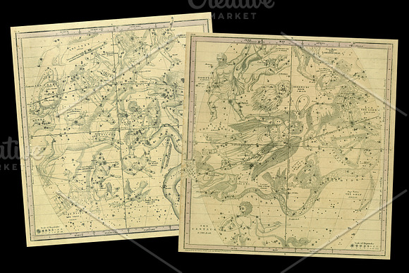 Antique Celestial Charts & Maps in Textures - product preview 11