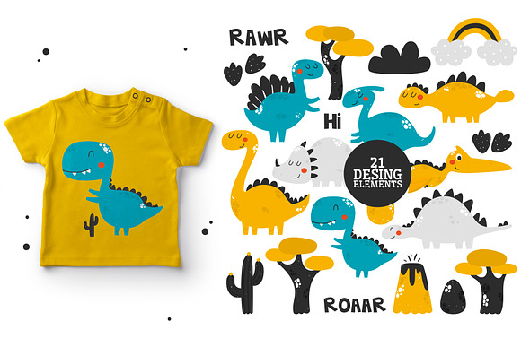 Baby Dinosaurs - Cute Characters in Illustrations - product preview 1
