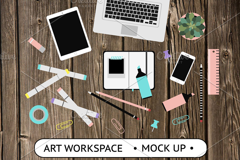 Art Workspace Mockups in Mobile & Web Mockups - product preview 8