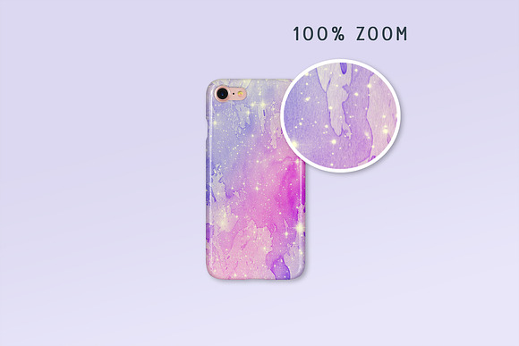 25 Galaxy watercolor background in Textures - product preview 2