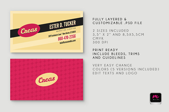 Clean Business Card Template 05 in Business Card Templates - product preview 3