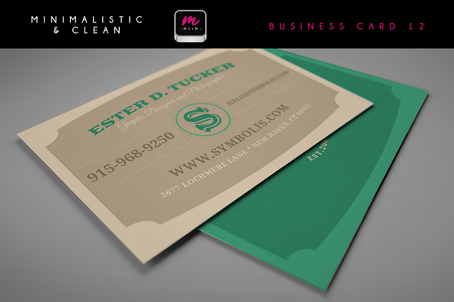 Clean Business Card Template 06 in Business Card Templates - product preview 8