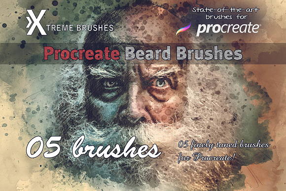 Procreate Beard Brushes in Photoshop Brushes - product preview 1