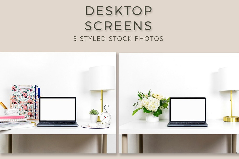 Desk Screens (3 Images) in Product Mockups - product preview 8
