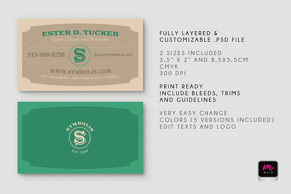 Clean Business Card Template 06 in Business Card Templates - product preview 3