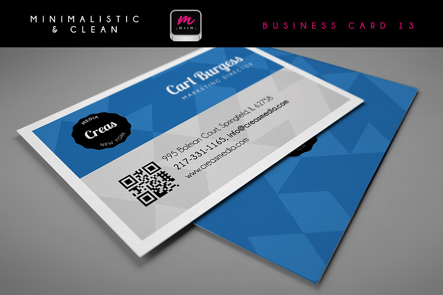 Clean Business Card Template 07 in Business Card Templates - product preview 8