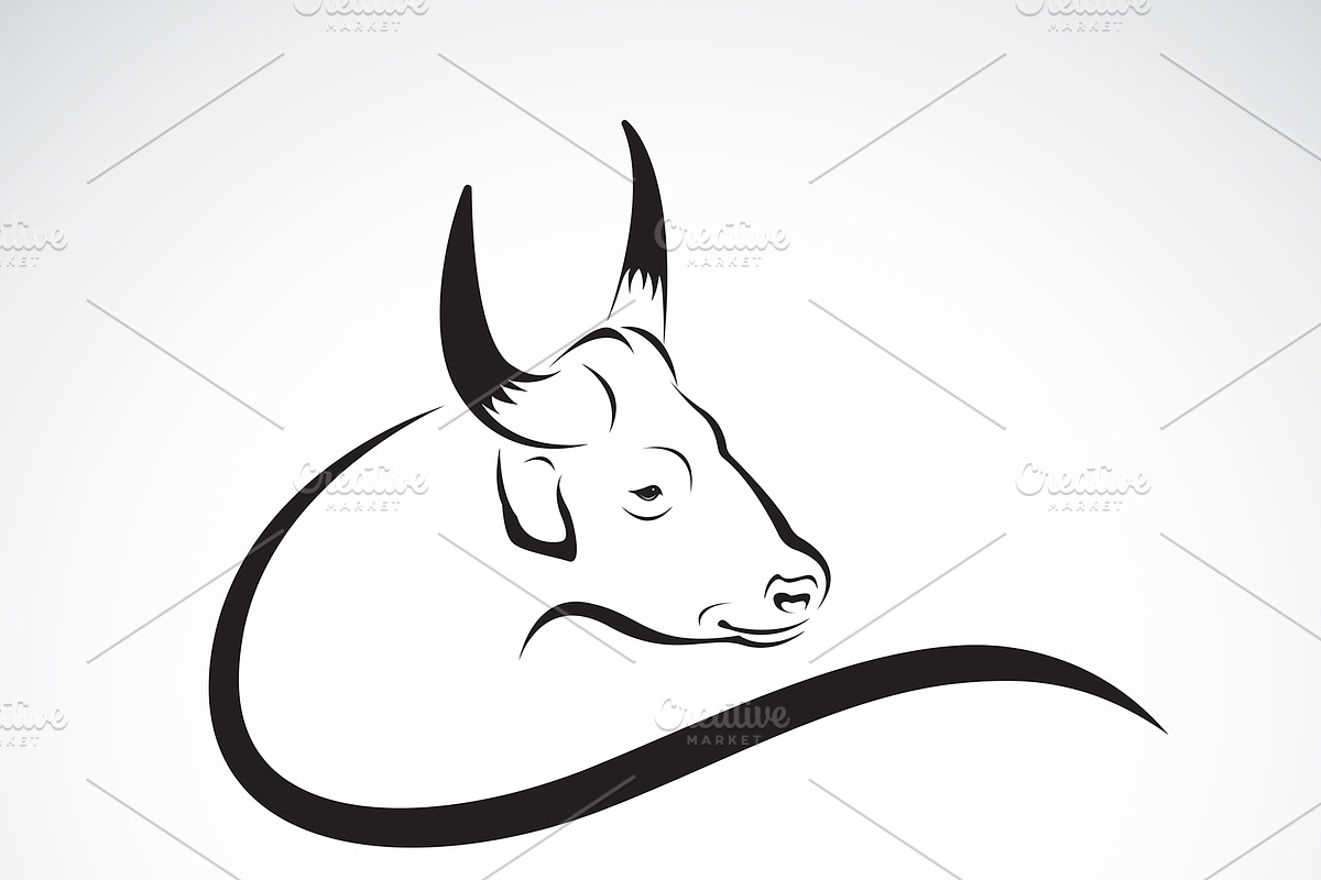 Vector of a bull design. Wild Animal in Graphics - product preview 8