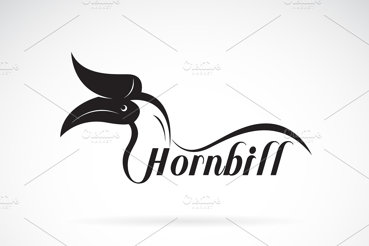 Vector of hornbill is text. Bird. in Icons - product preview 8