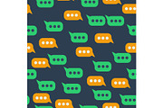 Seamless pattern with message bubble
