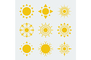 Vector Sun Icons Set