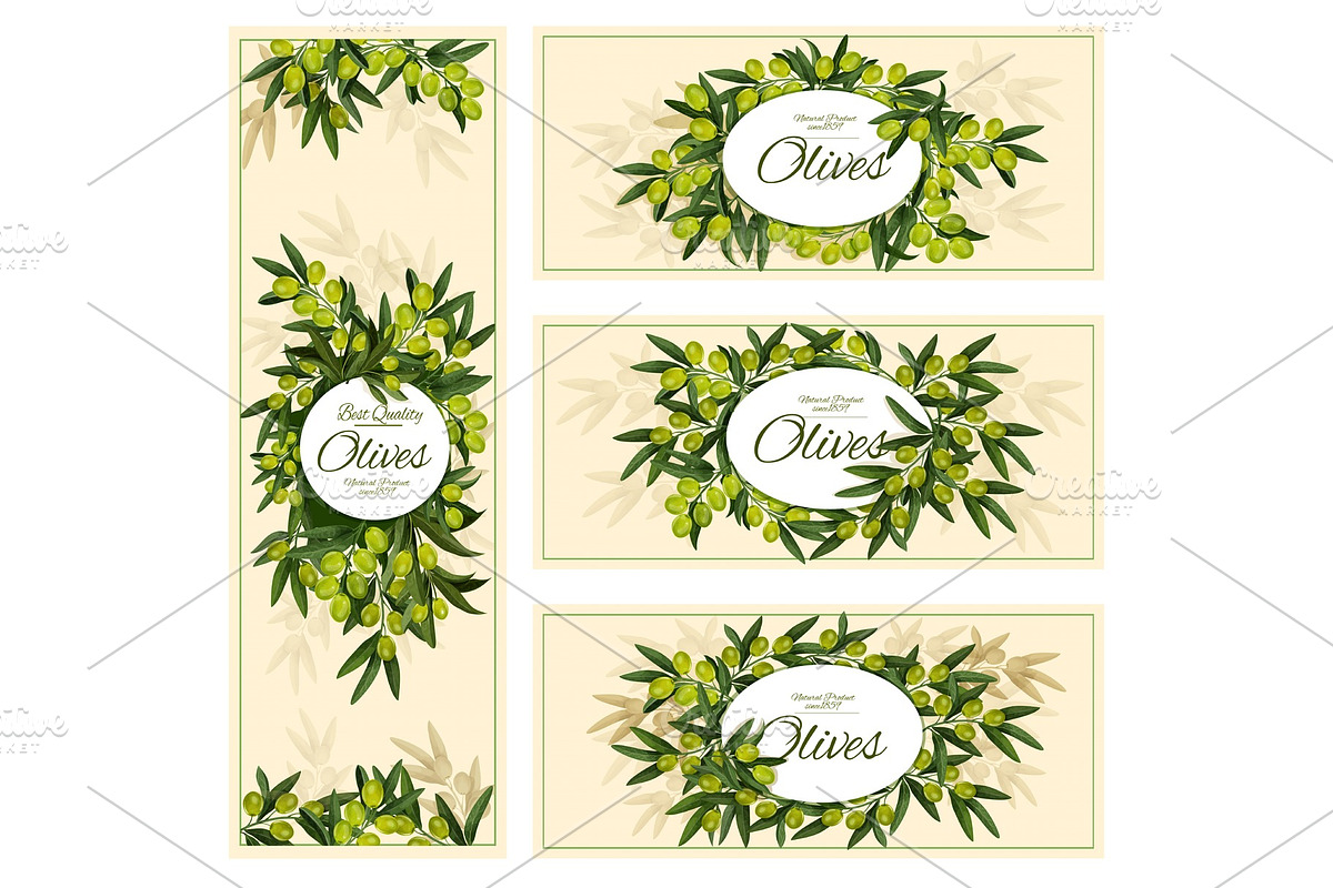 Extra virgin olive oil banners in Illustrations - product preview 8
