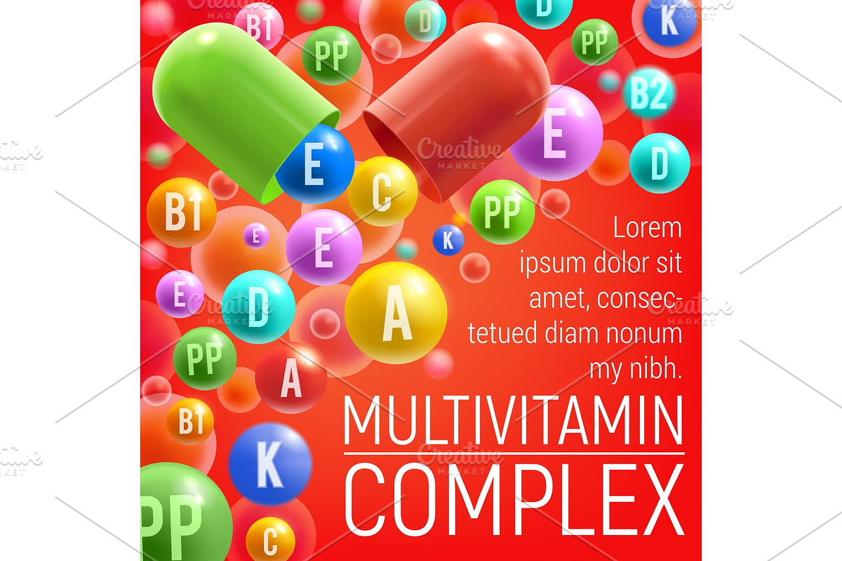 Multivitamin complex with minerals in Illustrations - product preview 8