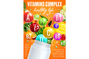 Vitamins complex and food