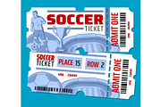 Vector football soccer tickets