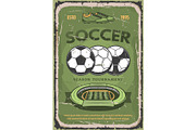 Football or soccer sport poster