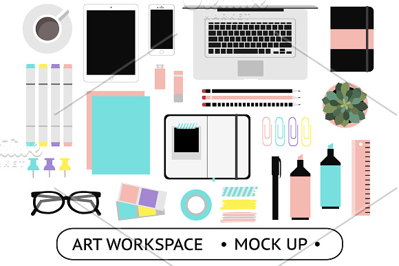 Art Workspace Mockups in Mobile & Web Mockups - product preview 3
