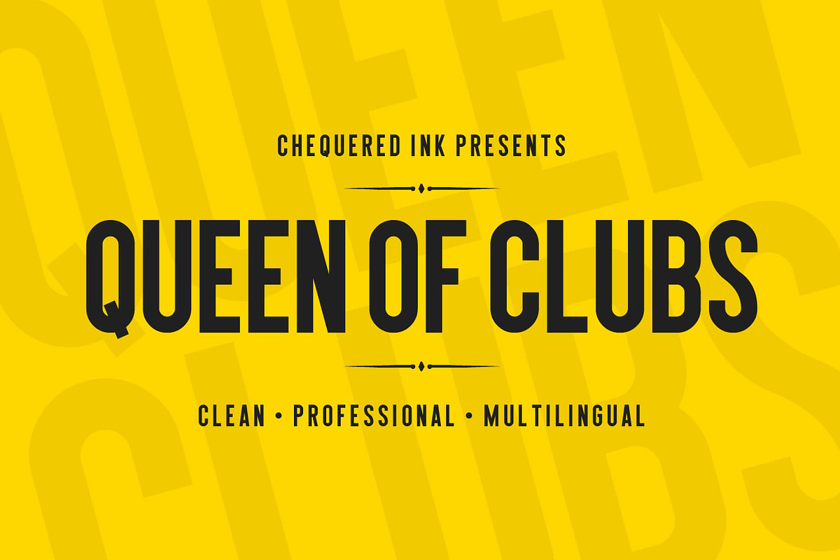 Queen of Clubs in Sans-Serif Fonts - product preview 8