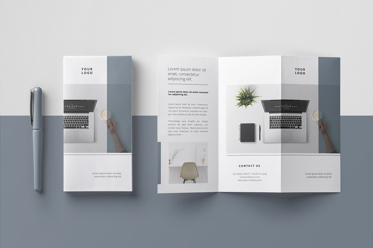 Minimal Trifold Brochure in Brochure Templates - product preview 8