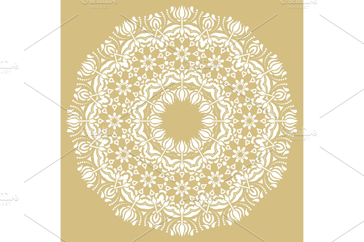 Elegant Vector White Ornament in in Illustrations - product preview 8