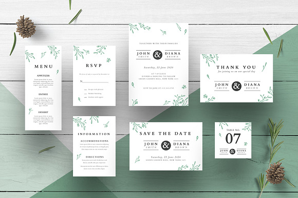 Leaf Wedding Invitation in Wedding Templates - product preview 1