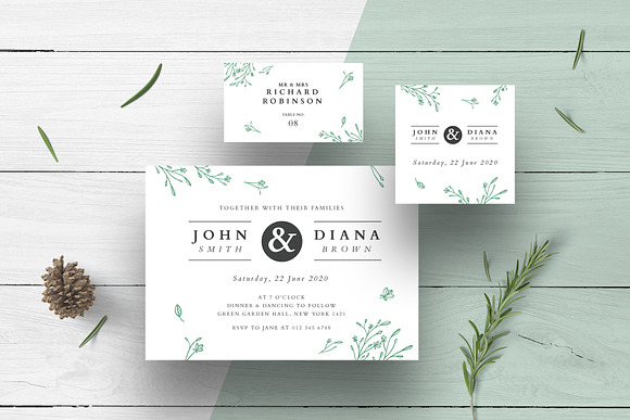 Leaf Wedding Invitation in Wedding Templates - product preview 2