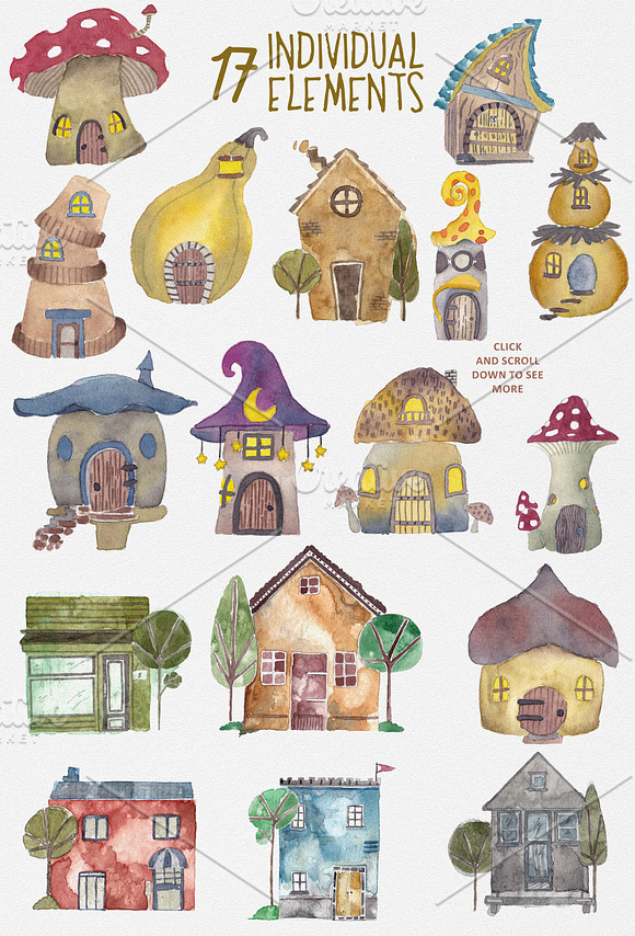 Flaty Houses in Illustrations - product preview 1