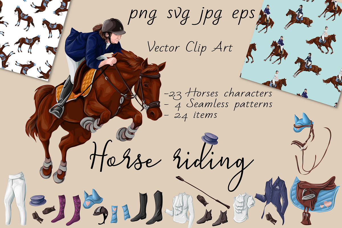Horse Riding in Illustrations - product preview 8