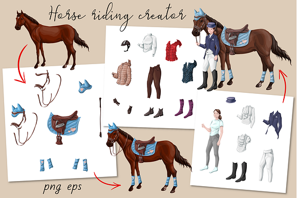 Horse Riding in Illustrations - product preview 6