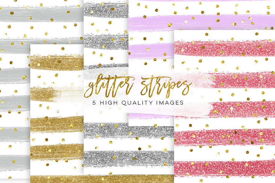 stripes paper stripes gold pink in Illustrations - product preview 8